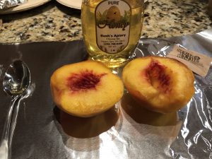 Campfire peach treats