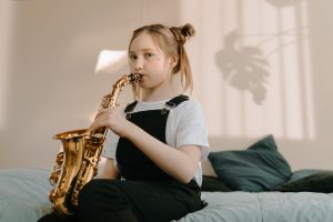 girl playing instrument