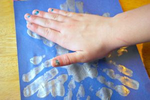 hand making snowflakes