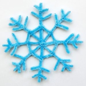 snowflake craft made of pipe cleaners