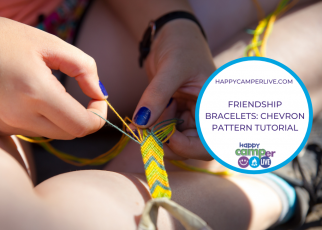 hands tying a friendship bracelet