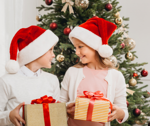 kids with gifts