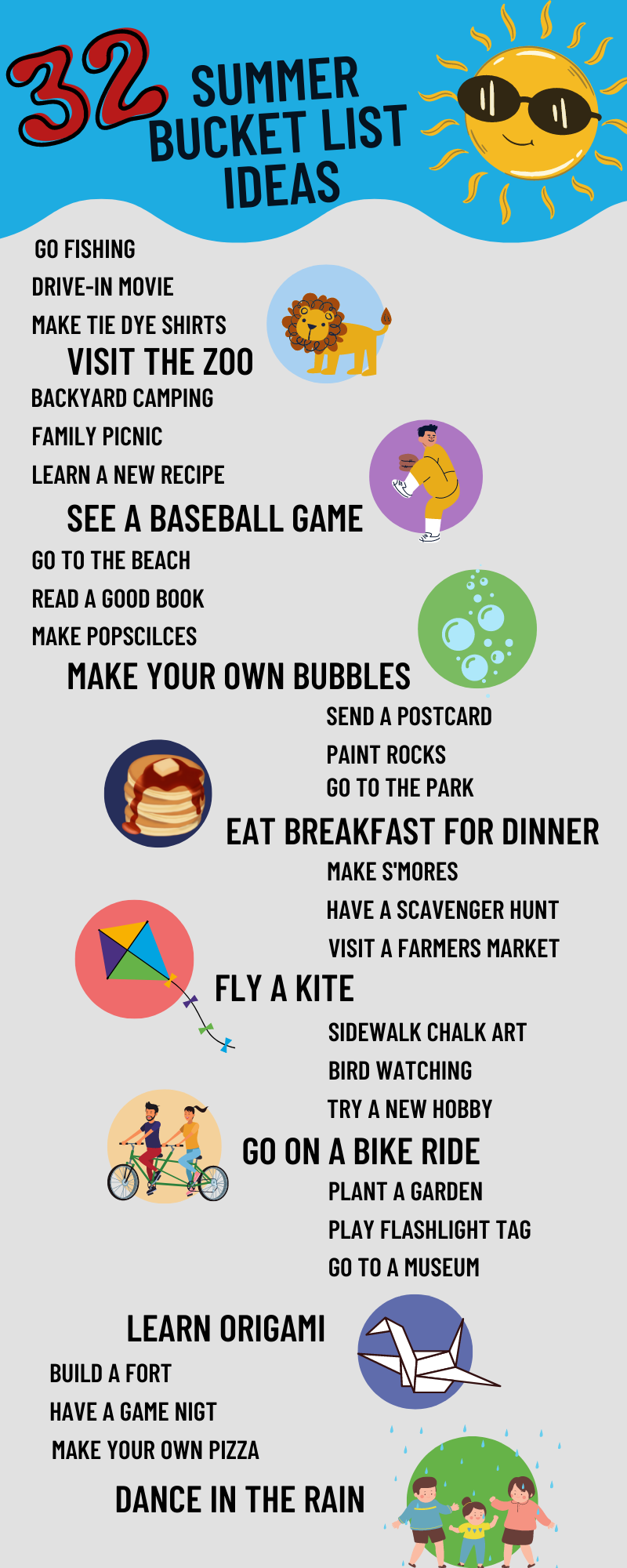 32 Summer Bucket List Ideas For Kids Happy Camper Live