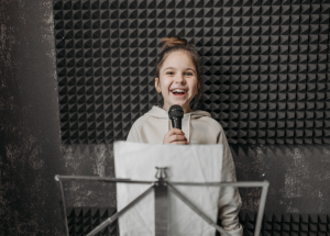 a child singing