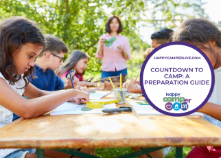 kids doing camp crafts