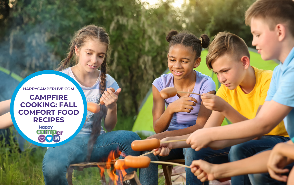 kids cooking on the campfire