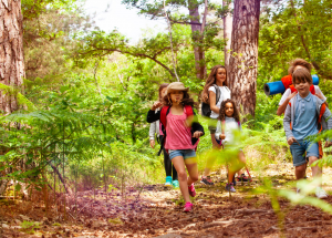 kids on nature hike