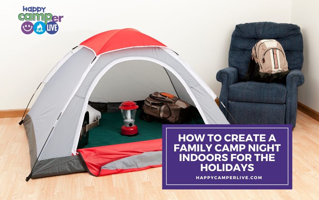 a tent inside a home