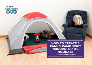 a tent inside a home