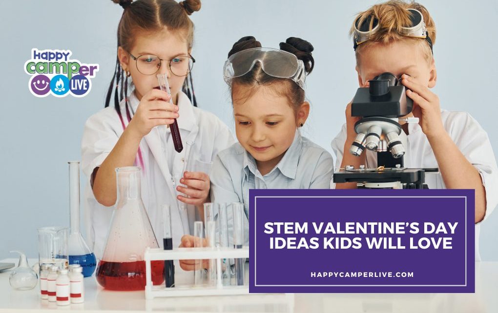 kids look through microscopes